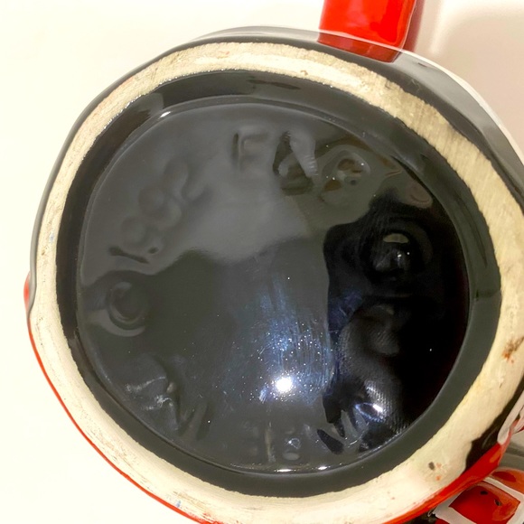 Vintage 1992 Handpainted Original E&B Giftware Ceramic Football Helmet Mugs (2) - Picture 8 of 8